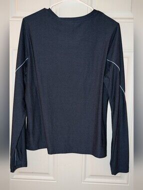 We Wander Long Sleeve Top in Navy with White Logo
